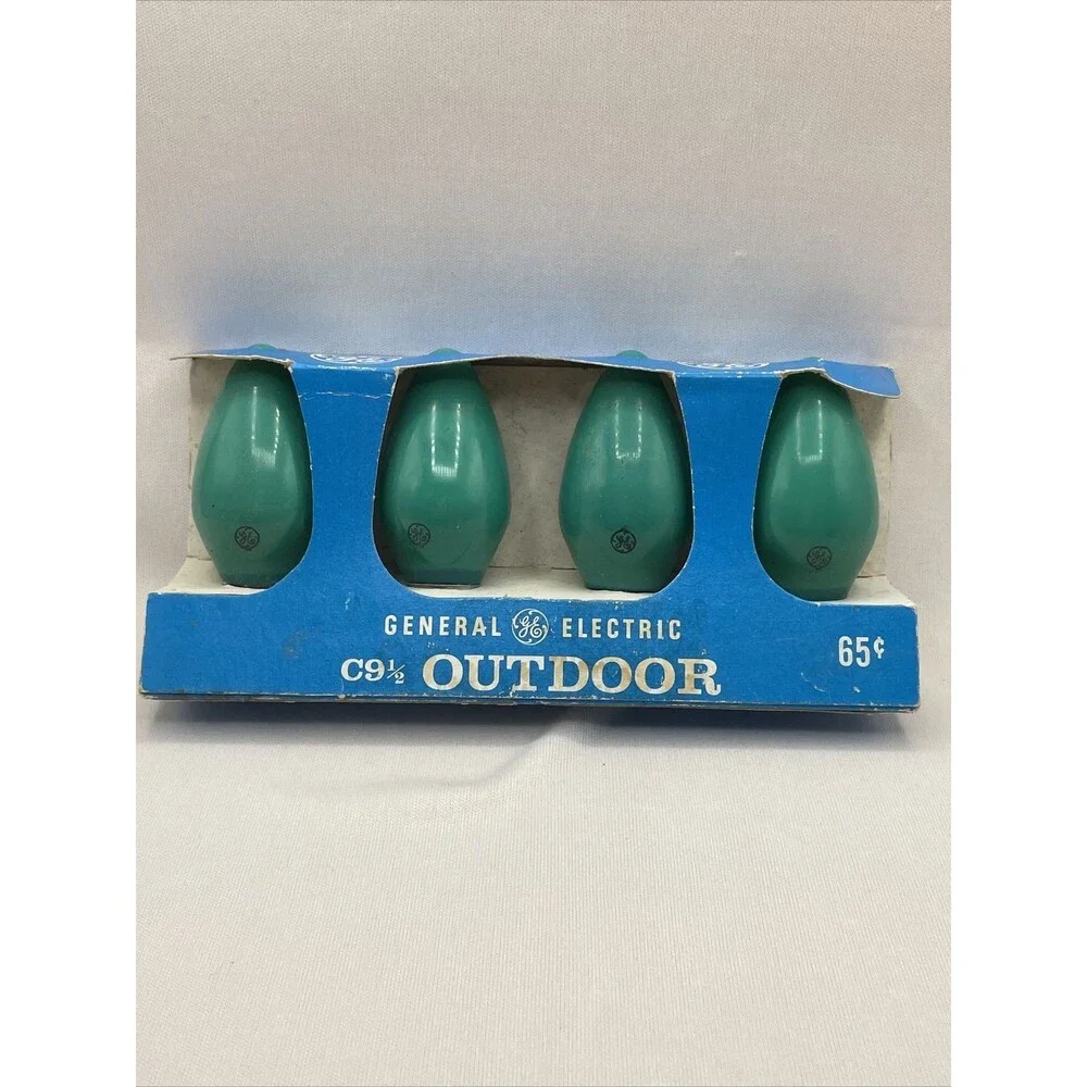 Vintage GE C 9.5 Green Replacement Bulbs Christmas Lamps Holiday Lights